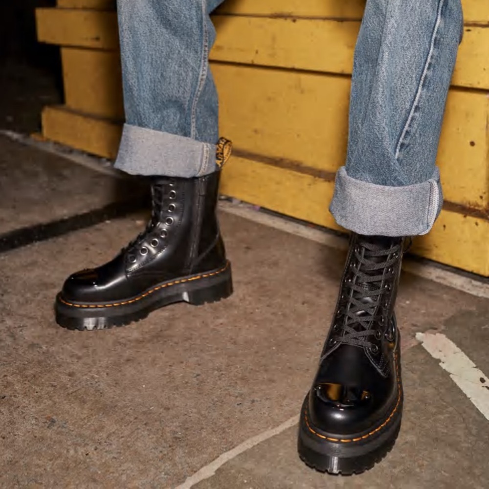 DR MARTENS JADON BOOT TOE GUARD LEATHER PLATFORMS